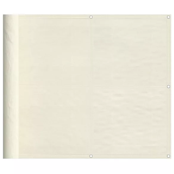 krémszínű 100% oxford poliészter erkélyparaván 90 x 1000 cm
