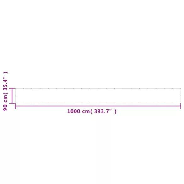 sötétzöld 100% oxford poliészter erkélyparaván 90 x 1000 cm