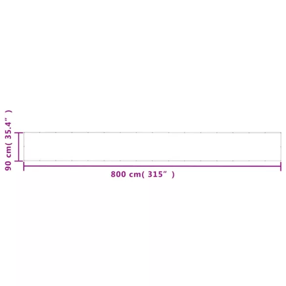 kék 100% oxford poliészter erkélyparaván 90 x 800 cm