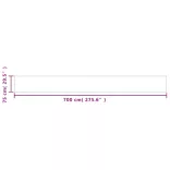 fekete erkélyparaván 100% oxford poliészter 75 x 700 cm