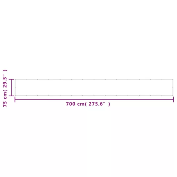 fekete erkélyparaván 100% oxford poliészter 75 x 700 cm