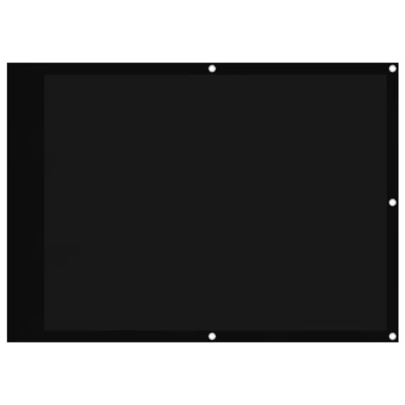 fekete 100% oxford poliészter erkélyparaván 75 x 800 cm