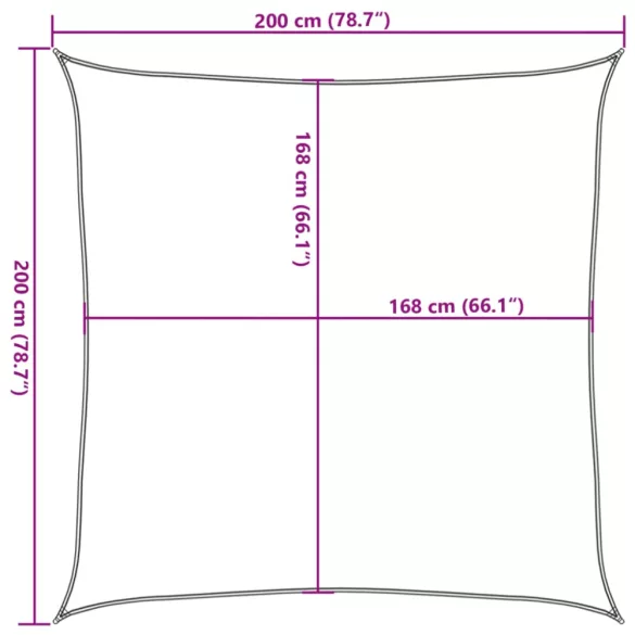 homokszínű 100% poliészter oxford szövet napvitorla 2 x 2 m