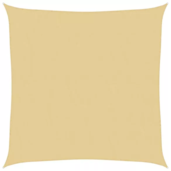homokszínű 100% poliészter oxford szövet napvitorla 6x6 m