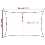 homokszínű 100% poliészter oxford szövet napvitorla 3x2 m