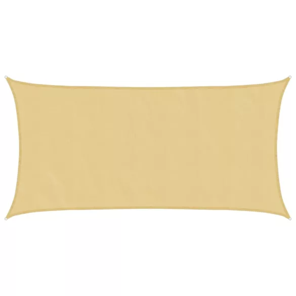homokszínű 100% poliészter oxford szövet napvitorla 3,5x2 m