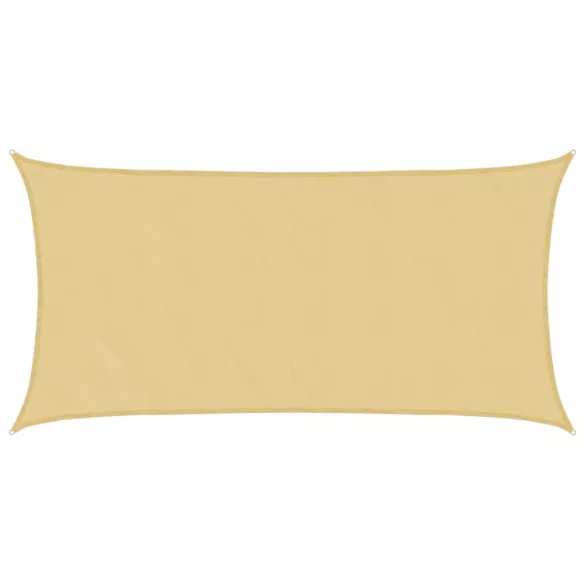 homokszínű 100% poliészter oxford szövet napvitorla 4x2 m