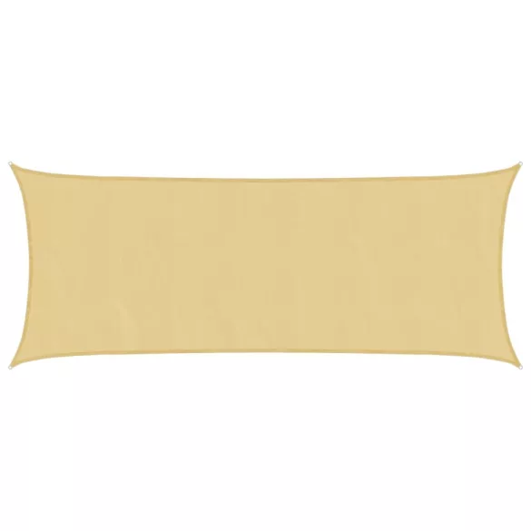 homokszínű 100% poliészter oxford szövet napvitorla 5x2 m