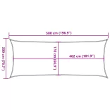 homokszínű 100% poliészter oxford szövet napvitorla 5x2 m