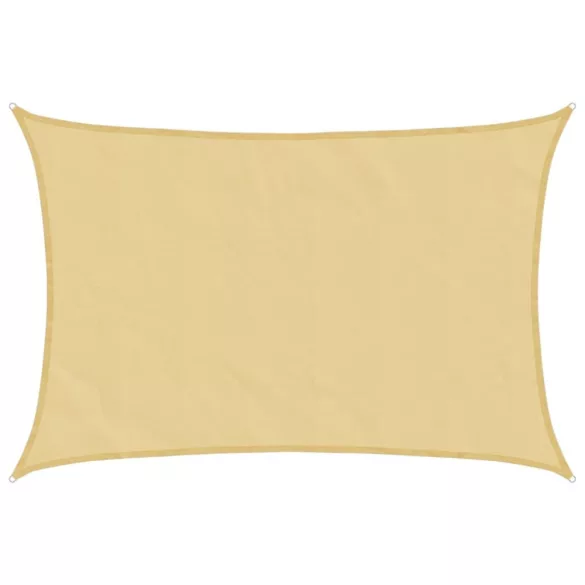 homokszínű 100% poliészter oxford szövet napvitorla 3,5x2,5 m