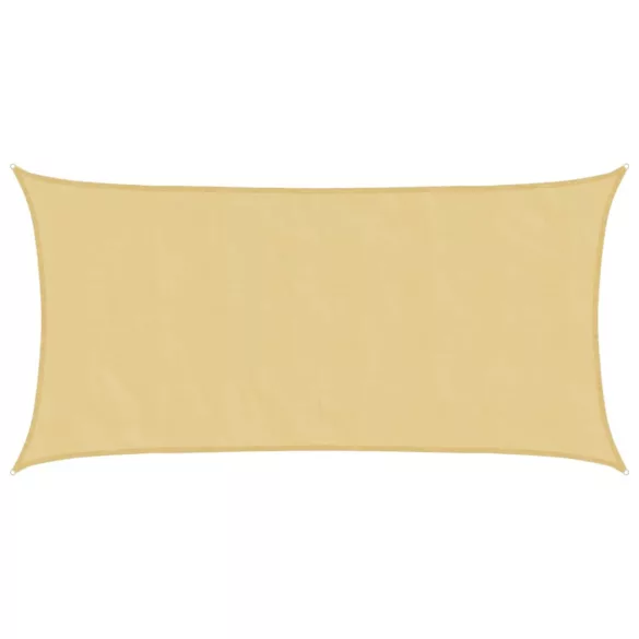homokszínű 100% oxford szövet napvitorla 4,5x2,5 m