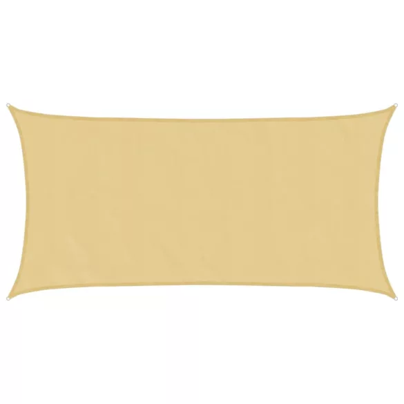 homokszínű 100% poliészter oxford szövet napvitorla 5x2,5 m