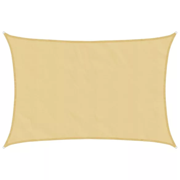 homokszínű 100% oxford szövet napvitorla 4,5x3 m