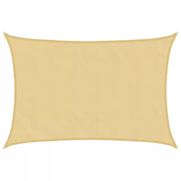 homokszínű 100% poliészter oxford szövet napvitorla 5x3 m
