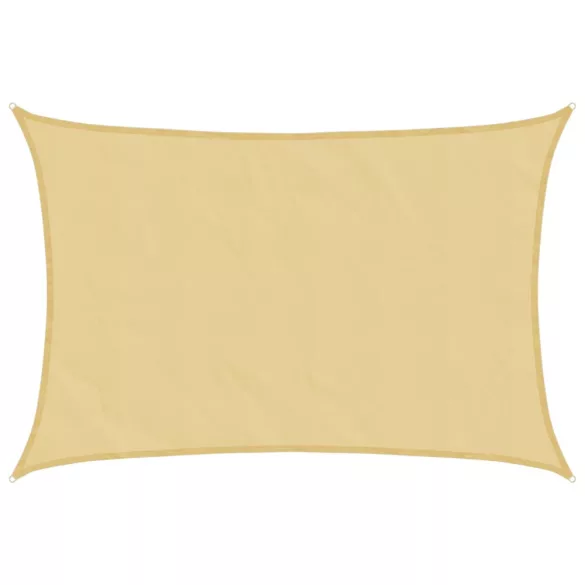 homokszínű 100% poliészter oxford szövet napvitorla 5x4 m