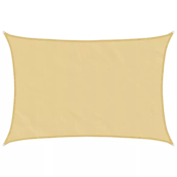 homokszínű 100% poliészter oxford szövet napvitorla 6x5 m