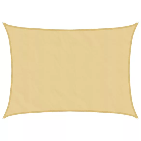homokszínű 100% poliészter oxford szövet napvitorla 7x5 m