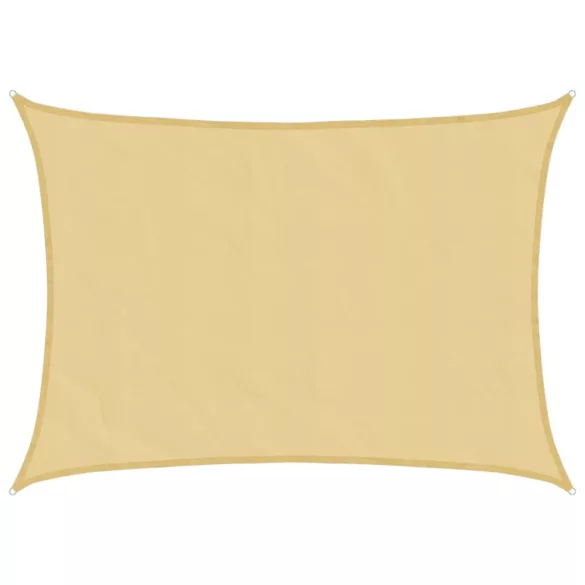 homokszínű 100% poliészter oxford szövet napvitorla 8x6 m