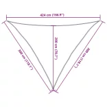 100% poliészter oxford szövet napvitorla 3x3x4,24 m