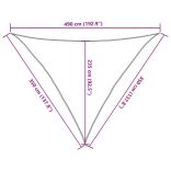 szürke 100% poliészter oxford szövet napvitorla 3,5x3,5x4,9 m