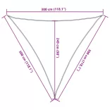 homokszínű 100% poliészter oxford szövet napvitorla 3x3x3 m
