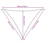 homokszínű 100% oxford szövet napvitorla 3,5 x 3,5 x 4,9 m
