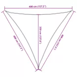 homokszínű 100% poliészter oxford szövet napvitorla 4x4x4 m