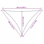 homokszínű 100% oxford szövet napvitorla 4x4x5,8 m