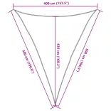 homokszínű 100% oxford szövet napvitorla 4x5x5 m