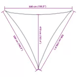 homokszínű 100% poliészter oxford szövet napvitorla 5x5x5 m