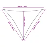 homokszínű 100% poliészter oxford szövet napvitorla 5x5x6 m