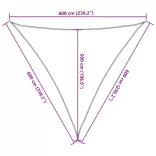 homokszínű 100% poliészter oxford szövet napvitorla 6x6x6 m