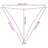 fehér 100% poliészter oxford szövet napvitorla 2 x 2 x 2 m