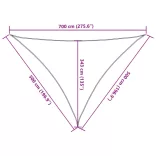 fekete 100% poliészter oxford szövet napvitorla 7 x 5 x 5 m