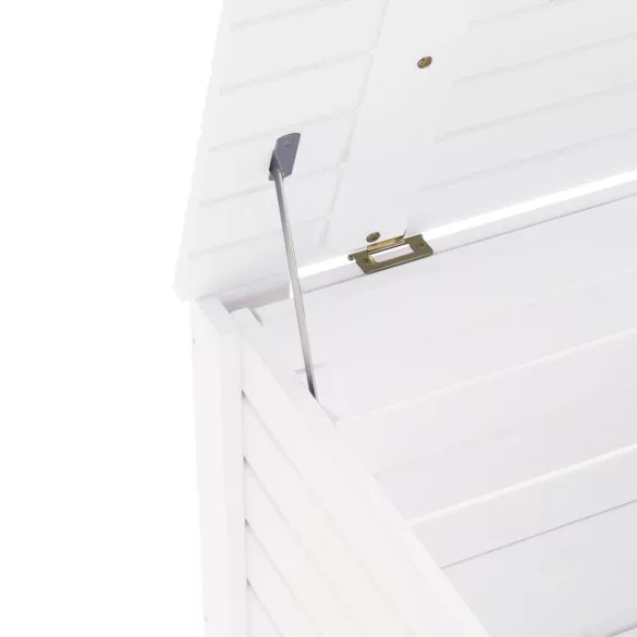 RANA fehér tömör fenyőfa tárolóláda fedéllel 80 x 49 x 54 cm