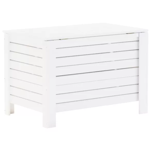 RANA fehér tömör fenyőfa tárolóláda fedéllel 100 x 49 x 54 cm