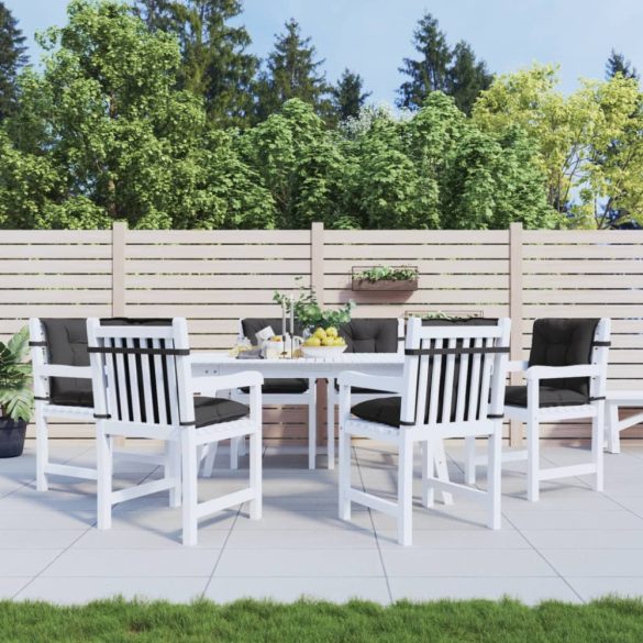 6 db melange antracit szövet háttámlás székpárna 100x50x7 cm