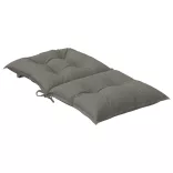 2 db melange sötétszürke szövet háttámlás székpárna 100x50x7 cm