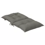 4 db melange sötétszürke szövet háttámlás székpárna 100x50x7 cm