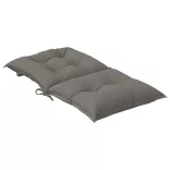 6 db melange sötétszürke szövet háttámlás székpárna 100x50x7 cm