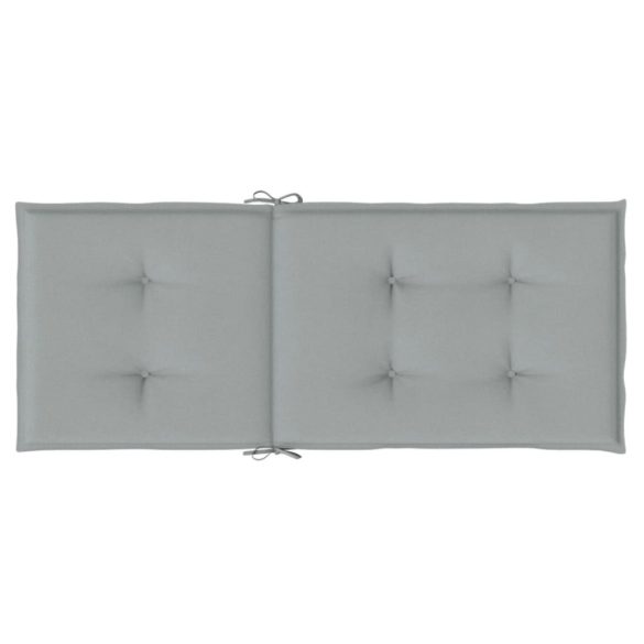 6 db világosszürke szövet magas háttámlájú székpárna 120x50x4cm