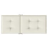 4 db krémszínű szövet magas háttámlájú székpárna 120x50x4 cm