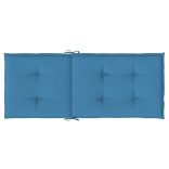 6 db melange kék szövet magas háttámlájú székpárna 120x50x4 cm