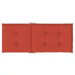 6 db melange piros szövet magas háttámlájú székpárna 120x50x4cm