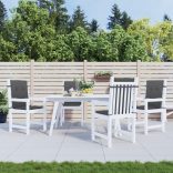 4 db melange antracit szövet háttámlás székpárna 100x50x4 cm