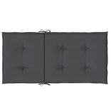 4 db melange antracit szövet háttámlás székpárna 100x50x4 cm