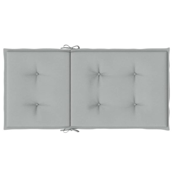 6db melange világosszürke szövet háttámlás székpárna 100x50x4cm