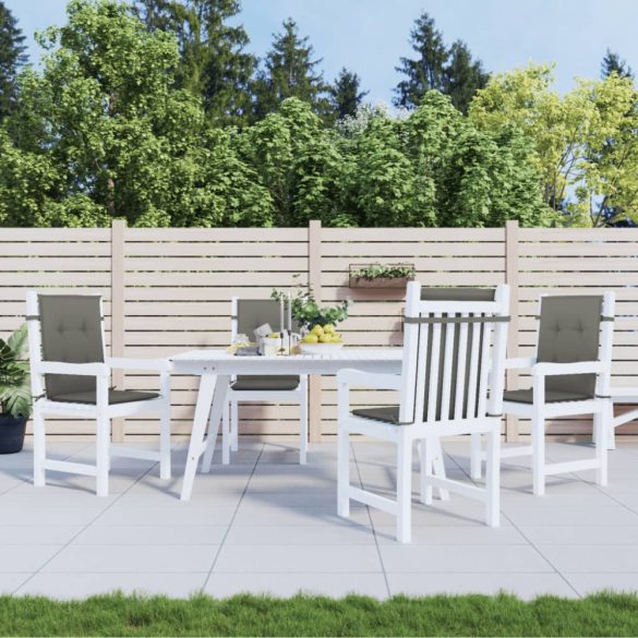 4 db melange sötétszürke szövet háttámlás székpárna 100x50x4 cm