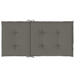 4 db melange sötétszürke szövet háttámlás székpárna 100x50x4 cm