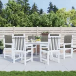 6 db melange sötétszürke szövet háttámlás székpárna 100x50x4 cm